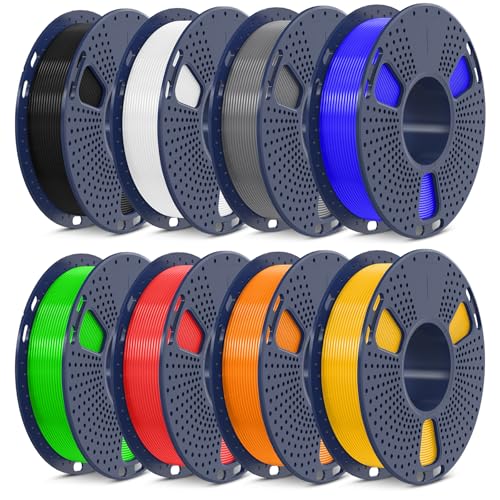 SUNLU 3D Printer Filament Pack, 8 Spools, PLA+, 1.75mm, 2kg