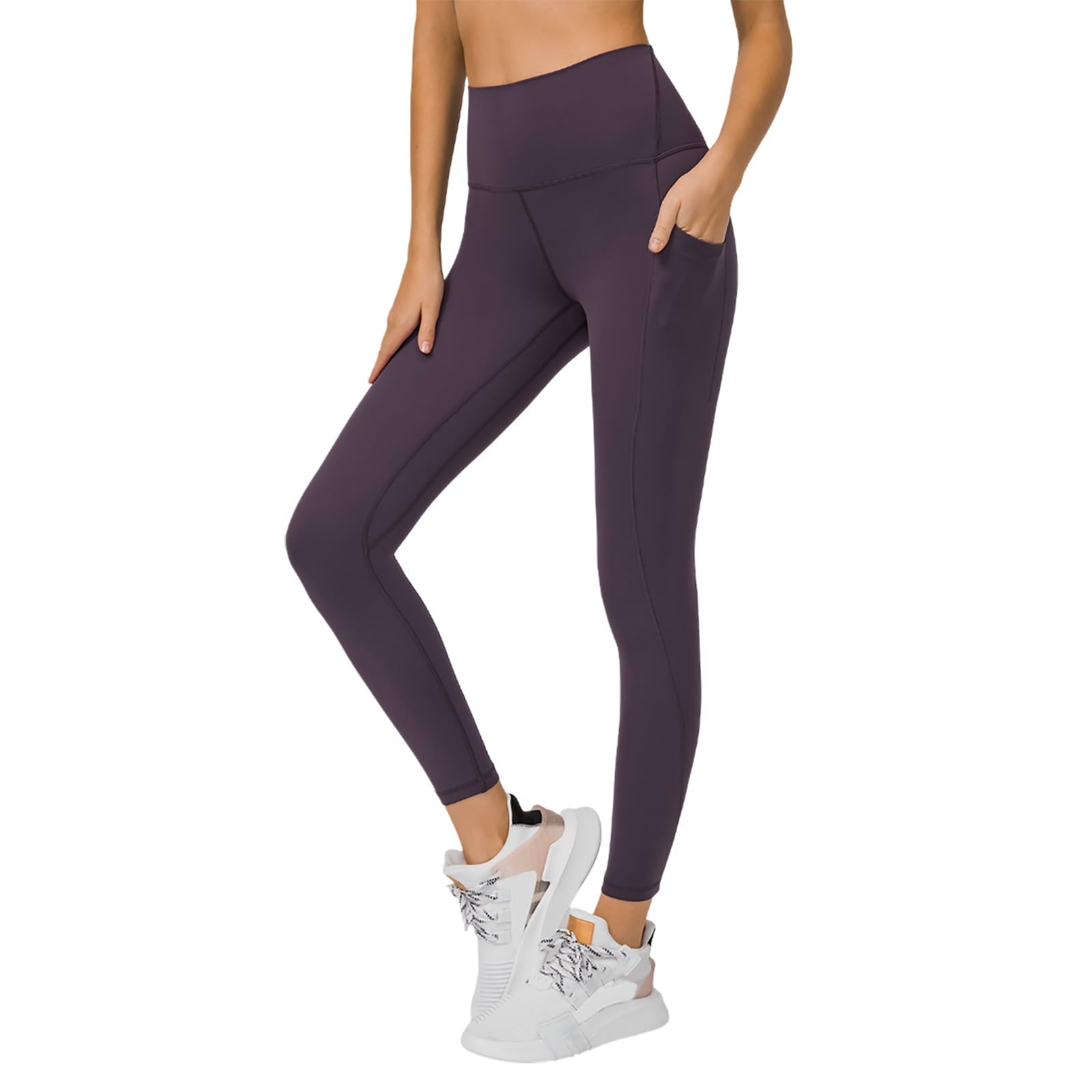 Generico Leggins Sportivi Donna Completo Pilates Leggings Lunghi Pantaloni 3/4 Scrunch Palestra Yoga Vita Alta Senza Cuciture Cotone Pantalone