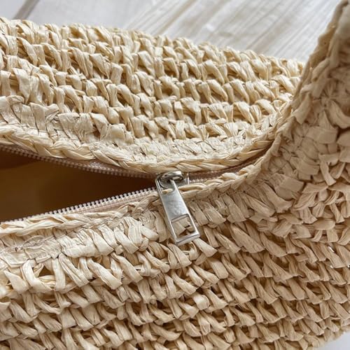 Bolso Tote tejido de paja para verano miniatura 5