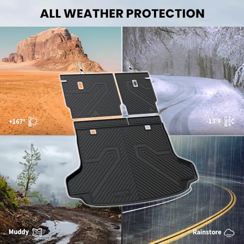 Image of LASFIT Cargo Mat Mat for Honda HRV 2023-2027 & for Acura ADX 2025-2026 | Full Surround TPE Mats, Tall Walls, 3D Custom Fit, Non-Slip, Easy Clean, Tool-Free Install, Vehicle-Specific Accessories