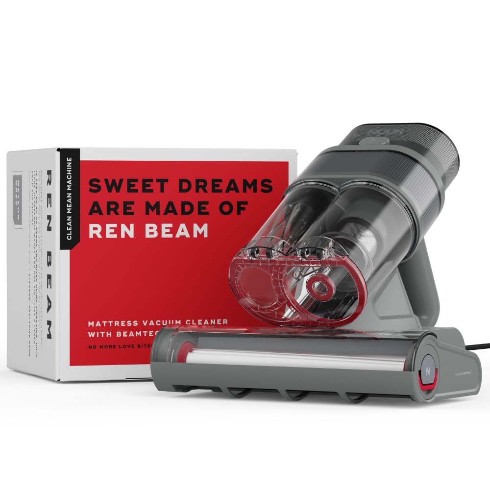NUUK REN Beam Dust Mites Vacuum Cleaner for Mattress, Bed, Sofa & Pillows | 4-Step BEAMTech™ UV-C Ultrasonic Hot Air & Vibration | Removes 99.9% Germs & Pet Hair | 14 kPa | 7-Grade HEPA | 2 Yr Warranty discount deal