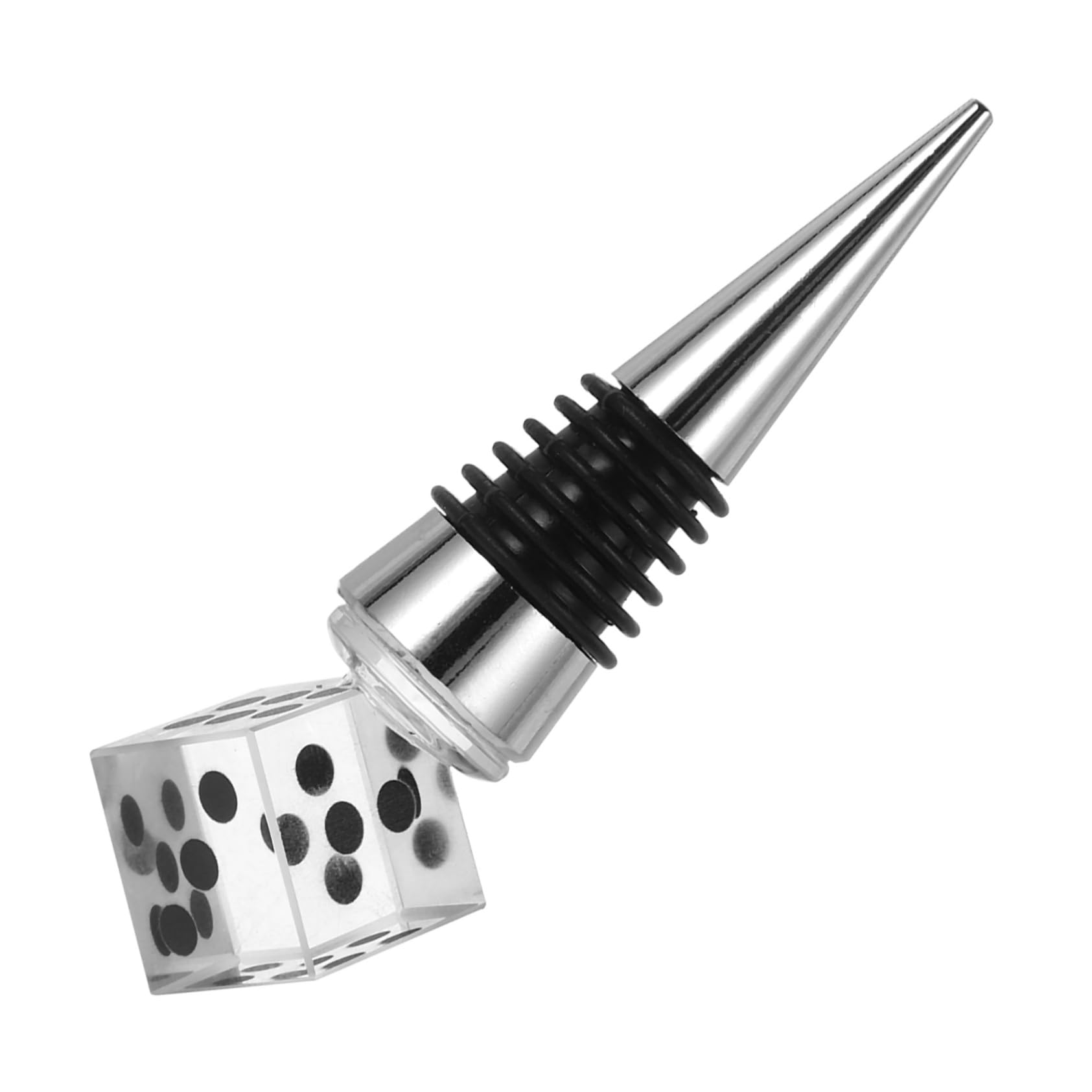 Zerodeko 5 Pezzi Sughero Tappi di Vino tappisti della Bottiglia di Vino guidato Tappo di Vino Arredamento Accessori Tappo per Vino da Festa Tappi per Vino Decorativi Gel di silice Argento