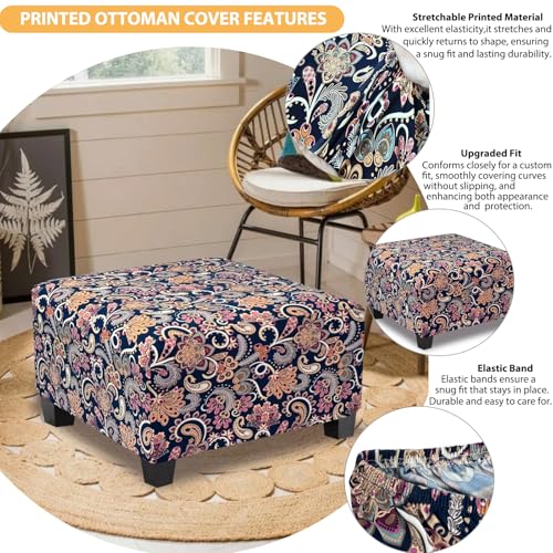 55% Off Ottoman Cover with Nonslip Elastic Bottom - Image 2