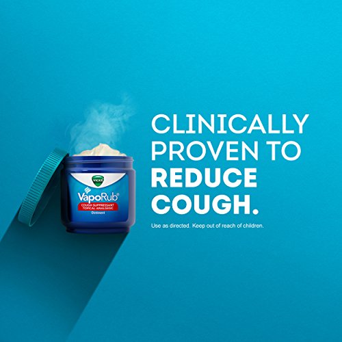 Image of Vicks VapoRub, Original, Cough Suppressant, Topical Chest Rub & Analgesic Ointment, Medicated Vicks Vapors, Relief from Cough Due to Cold, Aches & Pains, 1.76oz