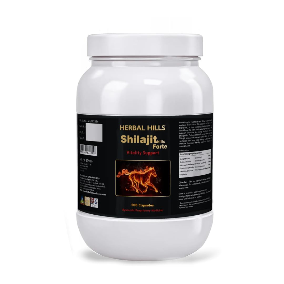 Herbal Hills Shilajithills Capsules, (500 Capsules Pack) | Supports Vitality, Strength & Wellness | Shilajit Supplement For Energy, Stamina & Immunity | With Purified Shilajit Extract-image-21