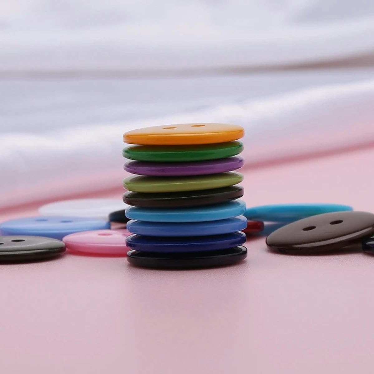 Bottoni, 9-30mm misti Abbigliamento for bambini colorati con doppio occhio for pane for fai da te in resina Scrapbooking Maglieria a mano artigianale All'ingrosso-Azzurro-36L 23,0 MM 30 pezzi