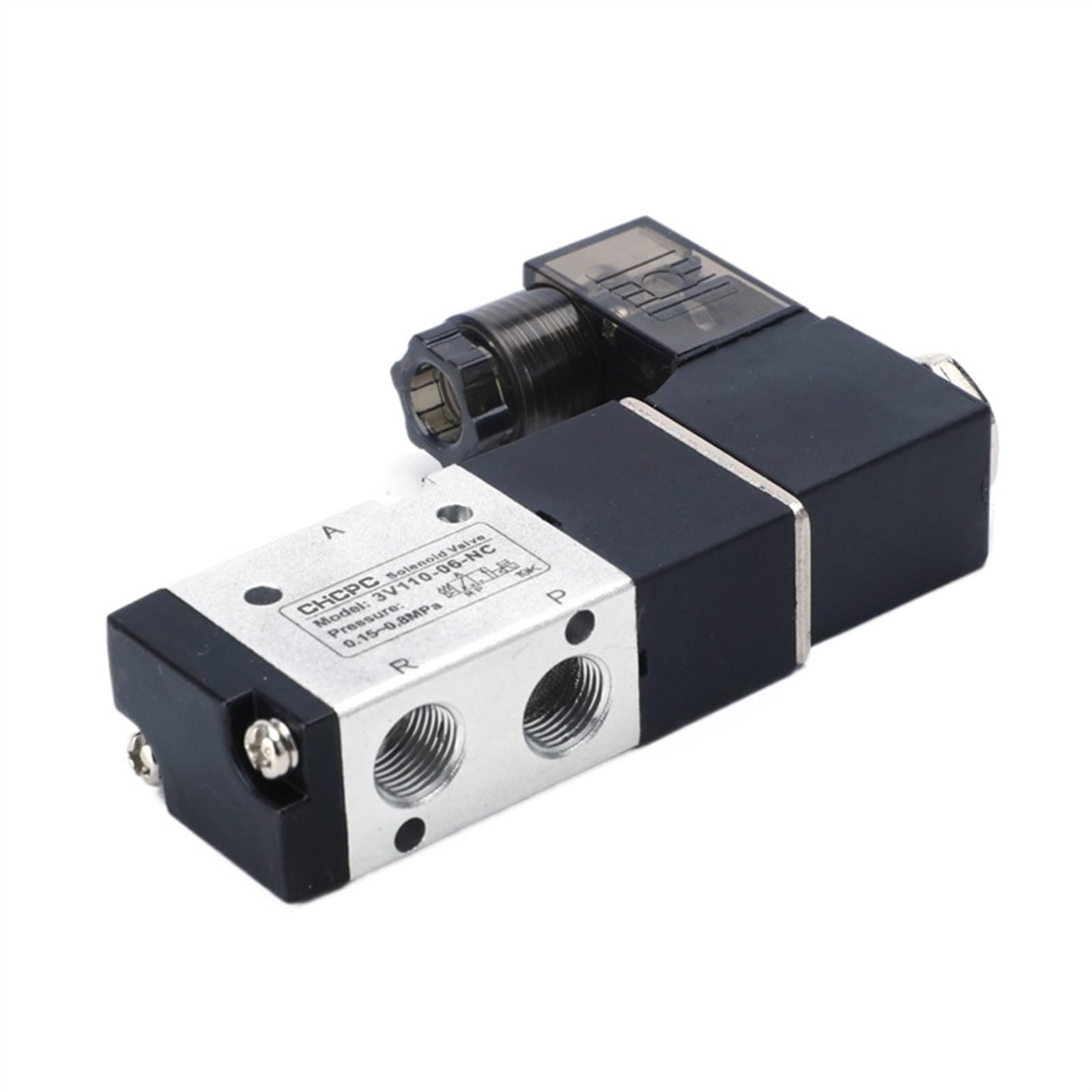 Cihatsln 3V210-08 Pneumatic Solenoid Valve Dc12v Dc24v Ac110v Ac220v 3 Way 2 Position Air Directional Control Valve Magnetic Gas Valve(Ac 110V)