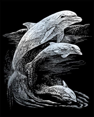 Royal & Langnickel Silver Engraving Art A4 Size Dolphins Designed Painting Set