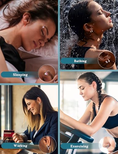 Drperfect 8Pcs Nose Rings Hoops for Women, 316L Surgical Steel Septum Clicker Rings Hinged CZ Silver Nose Ring Hoop 16G Eyebrow Lip Cartilage Tragus Rook Helix Conch Daith Piercing Jewelry 8mm/10mm4