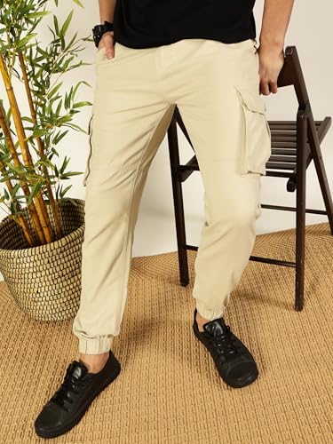 Image of Thomas Scott Men's | Solid | Light Weight | Breathable Fabric | Mid Rise | Regular Fit | Cotton Blend | Button Waist | Chino Trouser | Pants