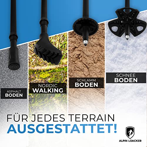 Alpin Loacker Teleskop Wanderstöcke Carbon mit Korkgriff I Leichte Nordic Walking Stöcke Damen und Herren für Skifahren… - Image 6