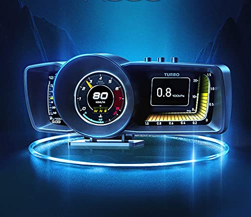 CLOUDSALE ; Your Store. Your Place Car HUD with OBD2 GPS Dual System and Multi-Function Dashboard OBD2 and Smart Speedometer Auto Gauge Alarm System Universal For All Car and Trucks Hud Meter