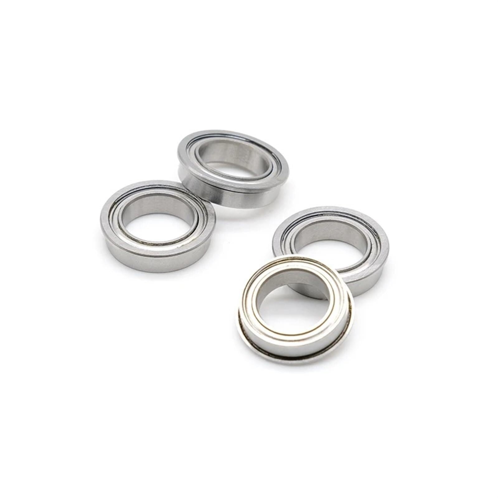 Rodamiento, F6802ZZ 2 uds rodamiento de brida 15x24x5mm ABEC-7 piezas equipos mecánicos alta velocidad selladas Metal acero cromado