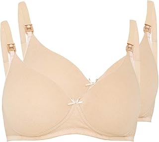 inner sense Organic Cotton Bamboo Nursing Bra for Women I Feeding Bra with Wire Free Design and Hook and Eye I Full Coverage Lightly Padded Maternity Wear (Combo Pack)-picture-24