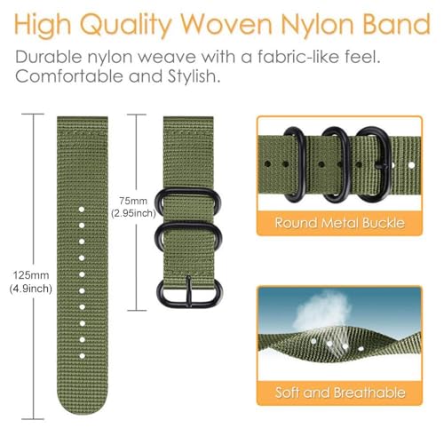 Correa de lona nylon con hebilla para reloj miniatura 4