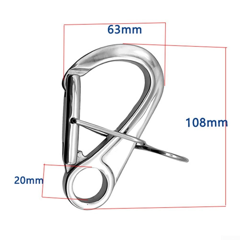 Gancio di attracco in acciaio inossidabile 316 Marine Grade Quick Release Snap Clip autobloccante Moschettone di ormeggio per canottaggio Yachting Escursioni Attrezzatura di sicurezza