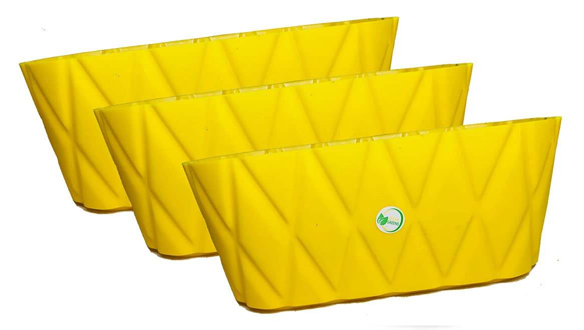 OSHIGREENS Rectangular Size 14 inches Flower pots/planters for Home and Kitchen Gardening (Yellow) (B097C62M4W) Amazon Price History, Amazon Price Tracker