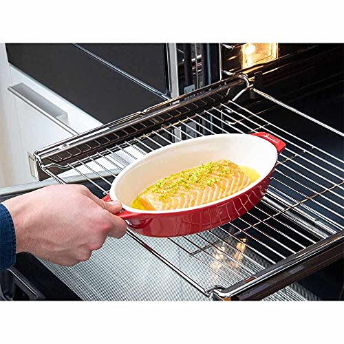 Staub Ceramic Small Oval Baking Dish, Cherry Red - Image 3