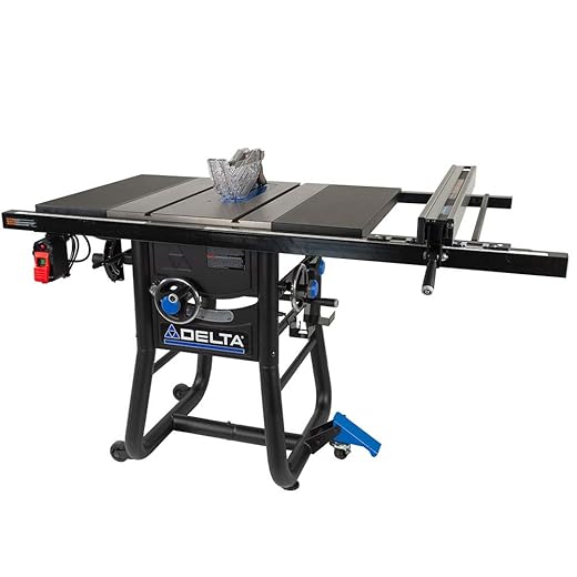 Delta 36-725T2 Contractor Table Saw with 30" Rip Capacity and Steel Extension Wing