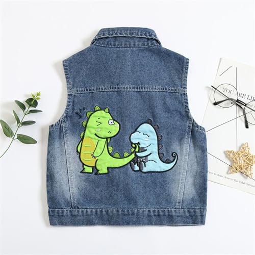 Boys Girls Denim Vest Jacket Fashion Casual Sleeveless Jean Waistcoat, Age 1-6 Years Unisex Kids Outerwear3