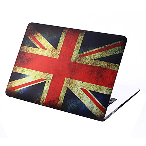 Retro UK Flag Pattern Frosted Hard Plastic Protective Case for MacBook Air 13.3 Inch