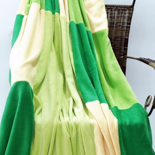 Onitiva - [Emerald Dream Soft Coral Fleece Patchwork Throw Blanket (59 By 78.7 Inches) #TOP1