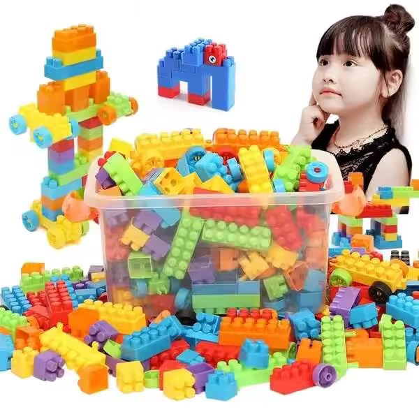 ARIZON Multicolored Plastic Educational Building Block Set for Kids ...