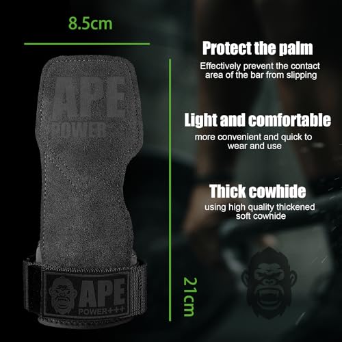 Power Ape Weight Lifting Straps with Wrist Support, Gym Wrist Straps for Weightlifting and Workout, Power Weightlifting Gym Gloves,Exercise Straps ,Lifting Grips Hand Straps for Men and Women(Black) - Image 5