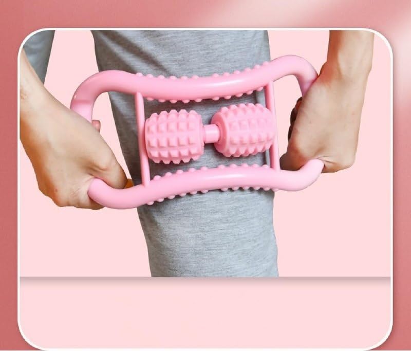 Pilates Yoga Ring with Massage Roller Ball | Multifunction Exercise Circle for Core Strength, Stretching, Muscle Recovery and Flexibility | Fitness Ring for Legs, Back, Neck, Thighs and Body Workout |-image-5