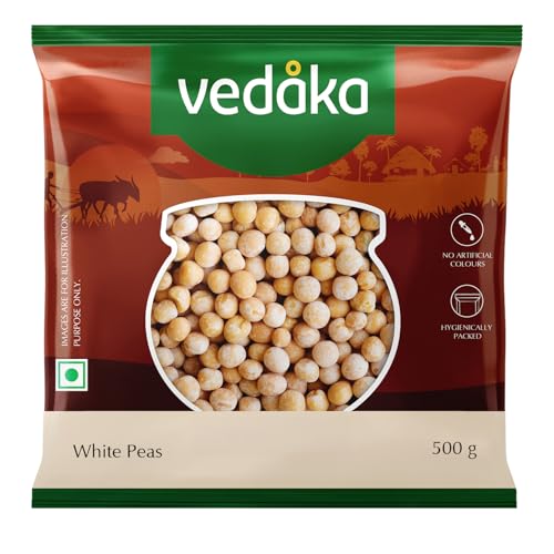 Image of Amazon Brand - Vedaka Premium White Peas, 500g