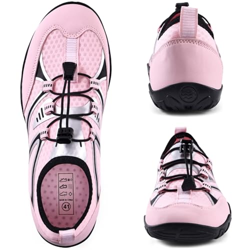 Image of WateLves Water Shoes Mens Womens Barefoot Beach Swim Shoes Quick-Dry Aqua Socks Pool Shoes for Surf Yoga Water Aerobics