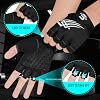 SAWANS Weight Lifting Gym Gloves for Men and Women Workout Training Breathable Lightweight Fitness Gloves Non-Slip Silicone Padded Palm Grip Protection Half Finger Exercise Pull ups