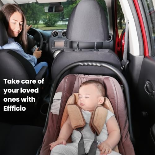 Image of Baby Car Mirror - Shatterproof Rear-Facing Seat Mirror with Clear Wide View & 360 Rotation, Crash Tested