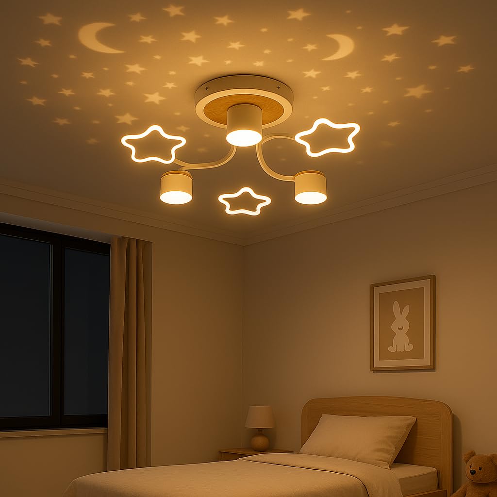 Deckenlampe LED 60cm Sternenhimmel mit Fernbedienung dimmbar 3000-6500K Nachtlicht Timer