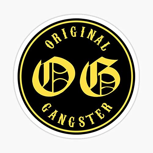 O.G. Original Gangster Sticker - Sticker Graphic - Auto, Wall, Laptop, Cell, Truck Sticker for Windows, Cars, Trucks