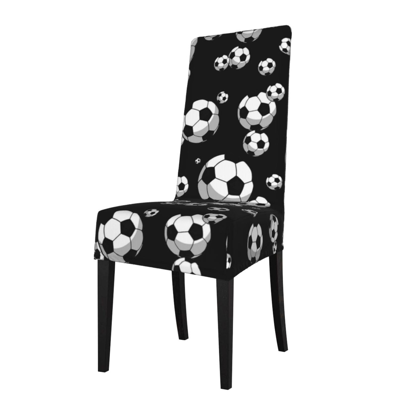 LKYMOH Soccer Ball, Chair Covers Stretch Chair Slipcovers for Dining Room, for Party Pet Protection Universal Fit Soft Polyester