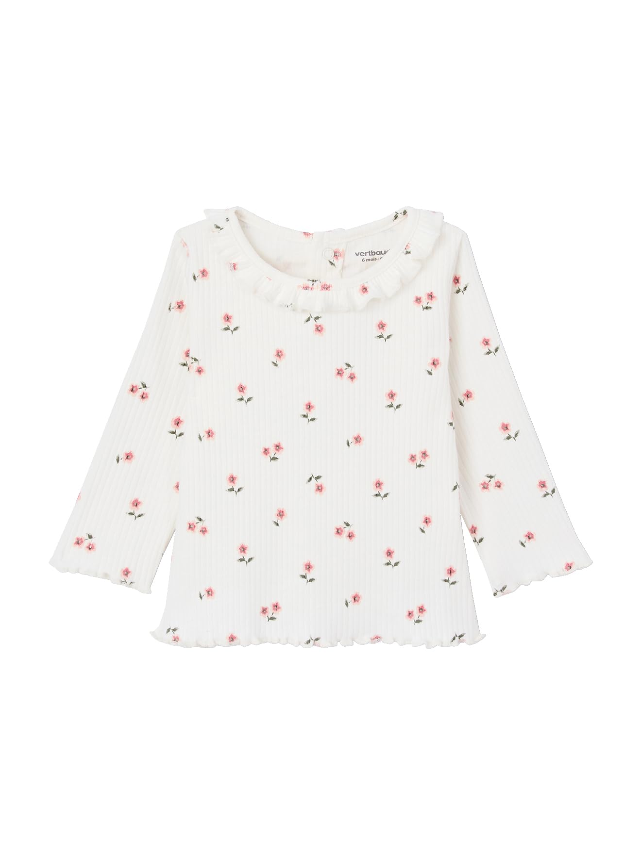 VERTBAUDET T Shirt Bébé en Maille Côtelée Manches Longues
