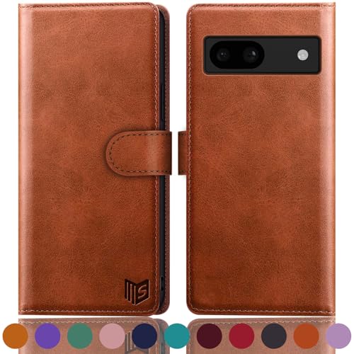 Housse cuir synthétique Pixel 8A SUANPOT aux finitions haut de gamme