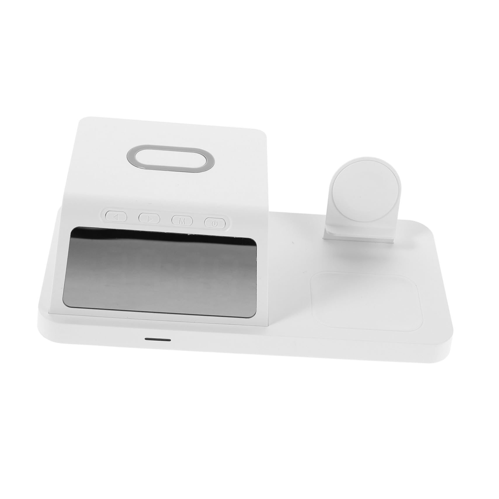 Homoyoyo 15w Caricatore Wireless con Orologio Dock di Ricarica Supporto per Ricarica Wireless Rapida da Compatibile con Vari Dispositivi per Comodino e Uffici