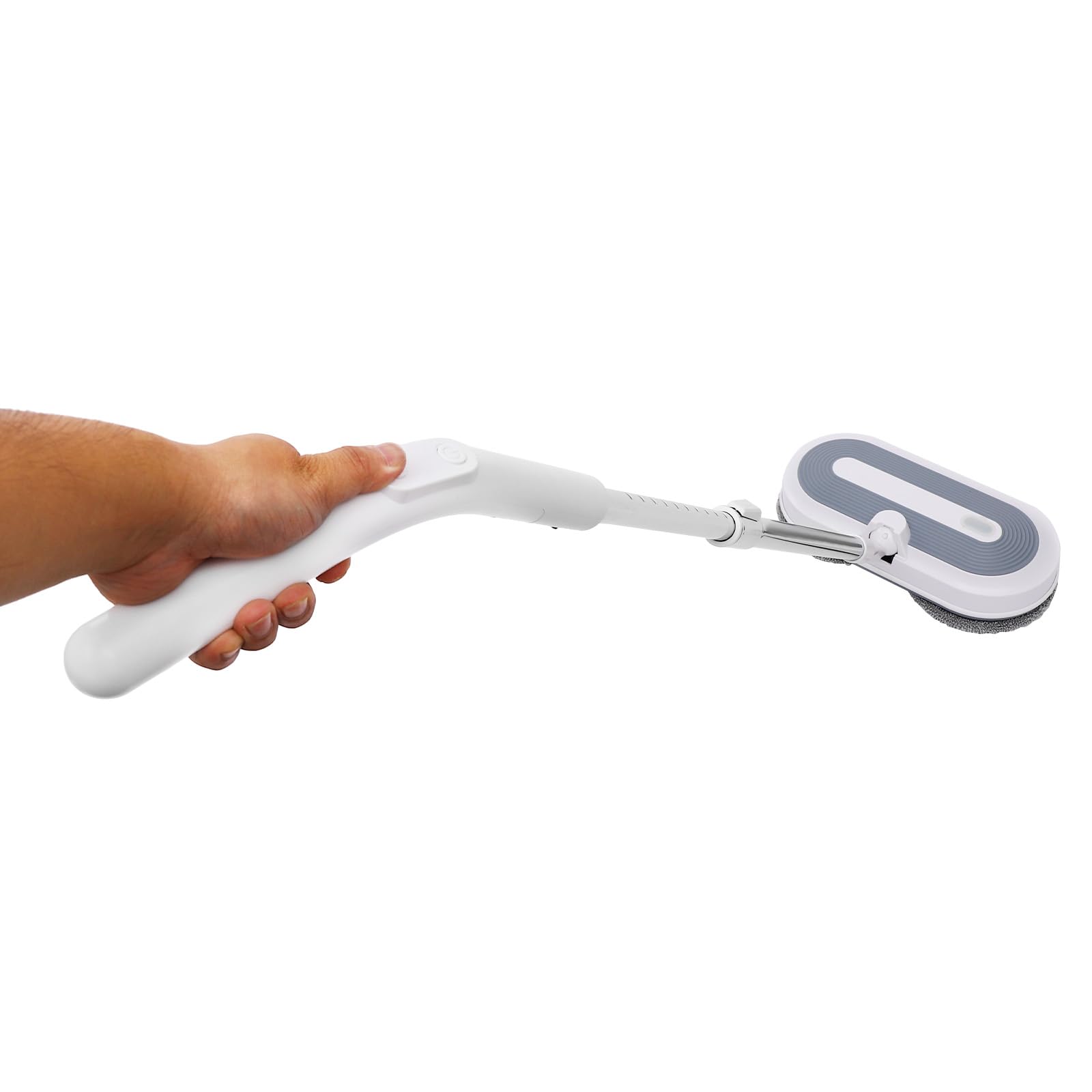 Lavapavimenti elettrico senza fili con funzione spray, funzionamento a batteria, strofinare, lucidare, 4 panni per la pulizia, serbatoio dell'acqua e illuminazione a LED