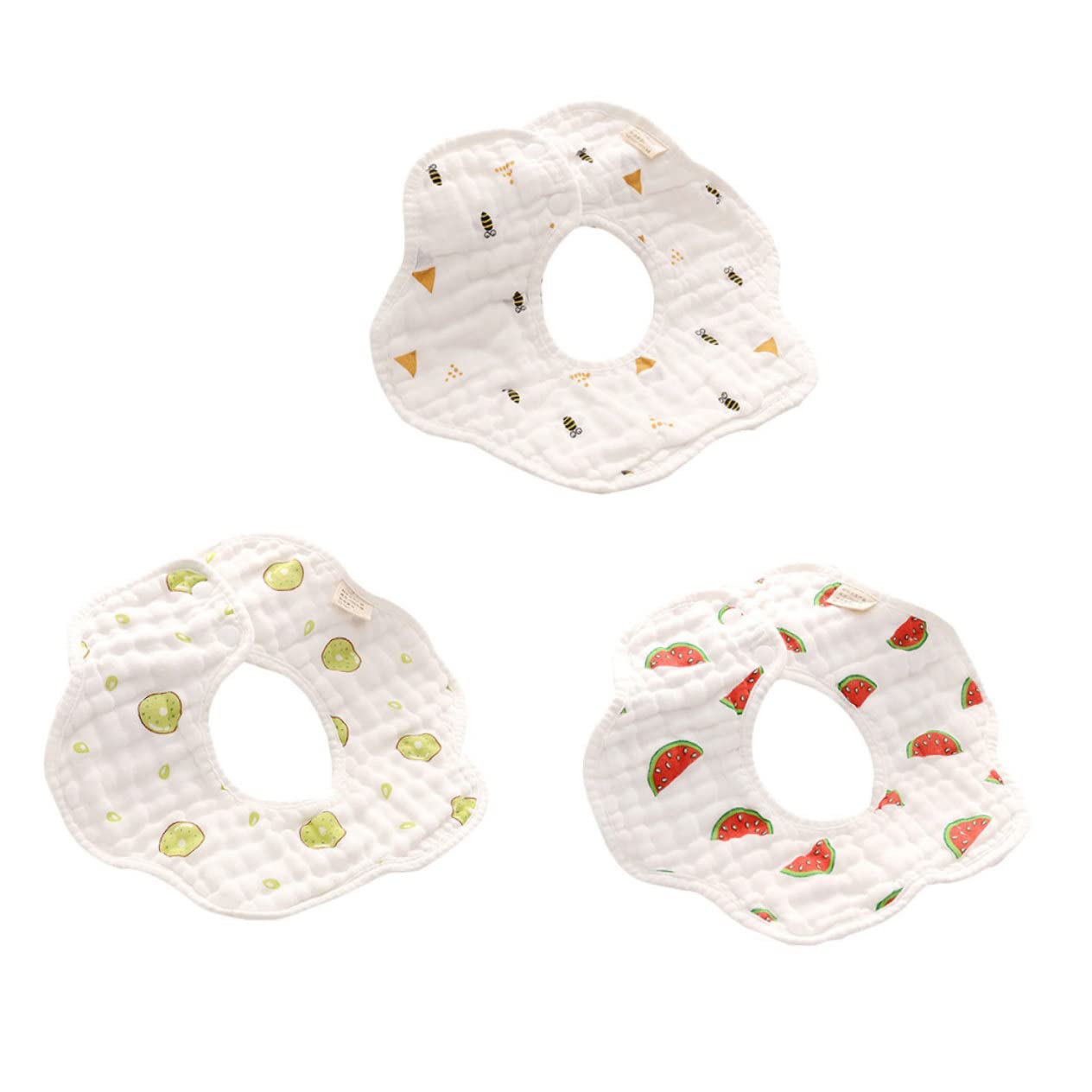 TOYANDONA Baberos 9 Piezas babero artículos cómodos para bebés pétalo suministros niño 8 capas de gasa Baberos Cómodos