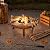 Sunjoy 28 in. Fire Pit Outdoor Steel Rusic Firepit Patio Wood Burning Fire Pits with Stainless Steel Baking Sheet and Fire Poker