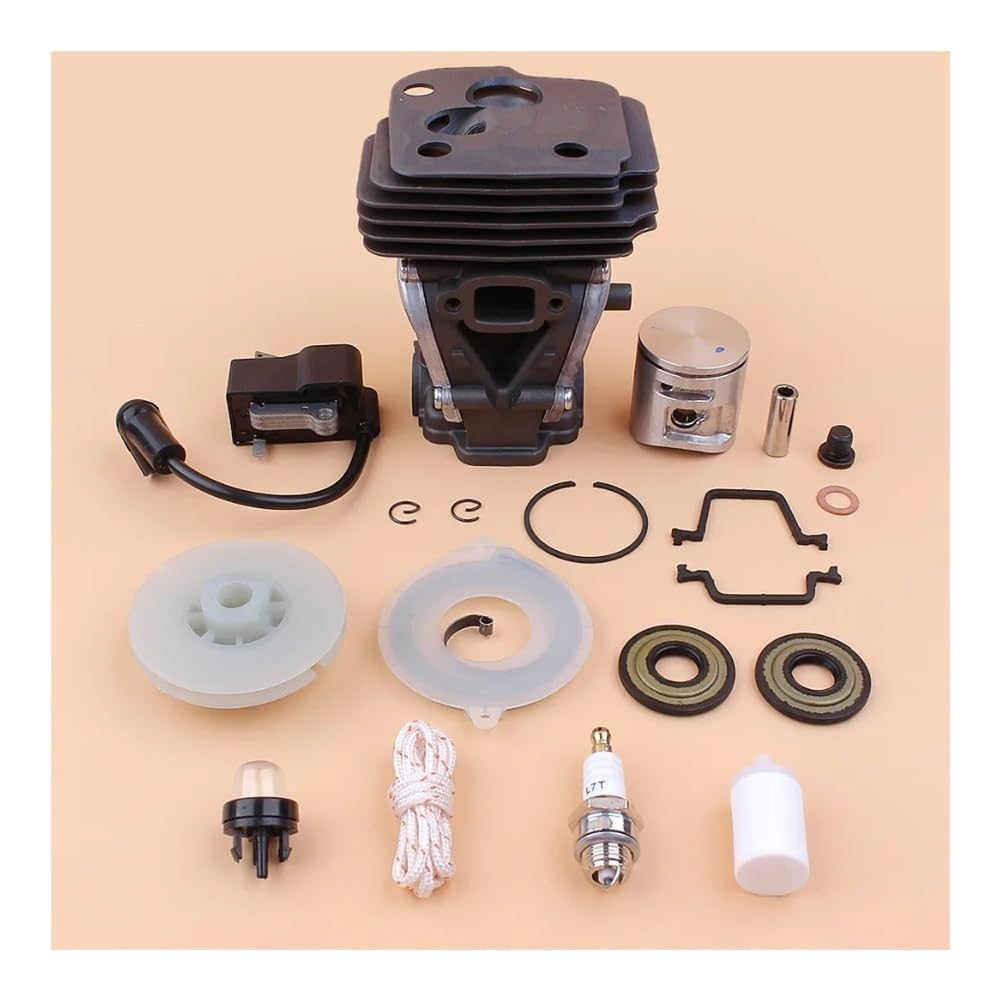 Kit piston cylindre 42mm et bobine allumage pour tronçonneuse 445 445E