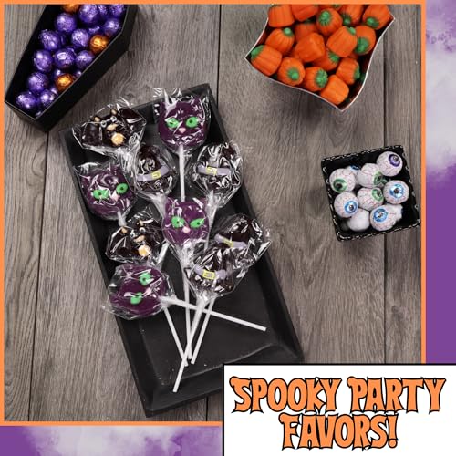 Halloween Lollipops, Cat, Bat & Witch Hat Suckers, 24 Count | Individually Wrapped, Assorted Character Shapes, Trick or Treat Candy, Seasonal Party Favors, 10.16oz, 24 Total Pieces - image 5
