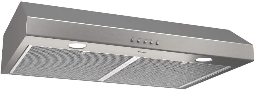 Broan-NuTone BCSQ130SS Three-Speed Glacier Under-Cabinet Range Hood with LED Lights ADA Capable