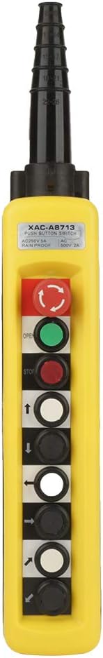 Hilitand Crane Chain Hoist Push Button Switch Station Lifting Pendant Controller with Emergency Stop