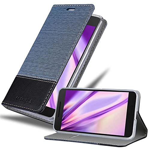 cadorabo Coque pour Huawei Nexus 6P en Bleu FONCÉ Noir - Housse Protection avec Fermoire Magnétique, Stand Horizontal et Fente Carte - Portefeuille Etui...
