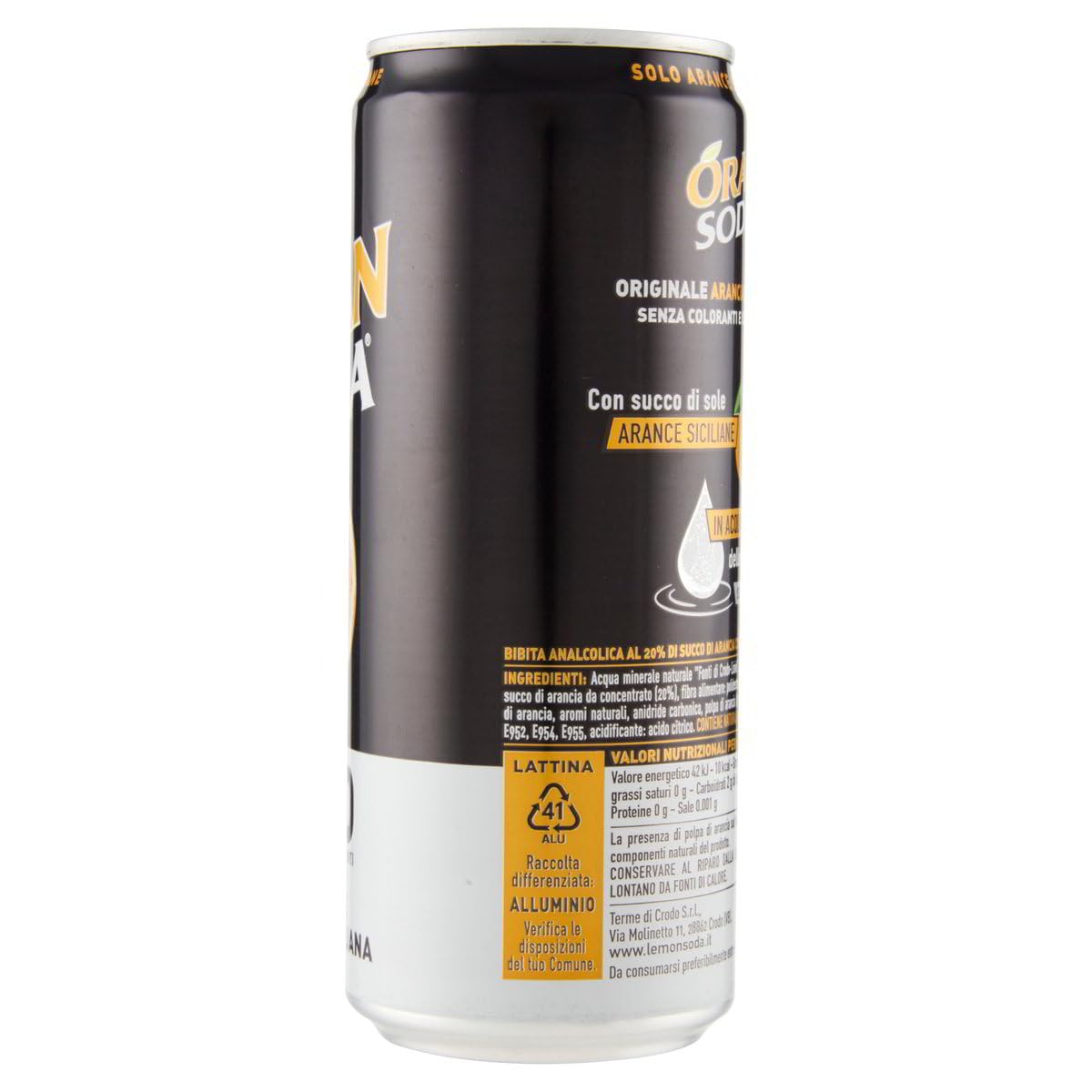 72x Oransoda Zero Erfrischungsgetränk Orangenlemonade, Ohne Zuckerzusatz 33cl + Zia Rosa DOP Pomodoro San Marzano Tomate aus Kampanien Dose von 400g