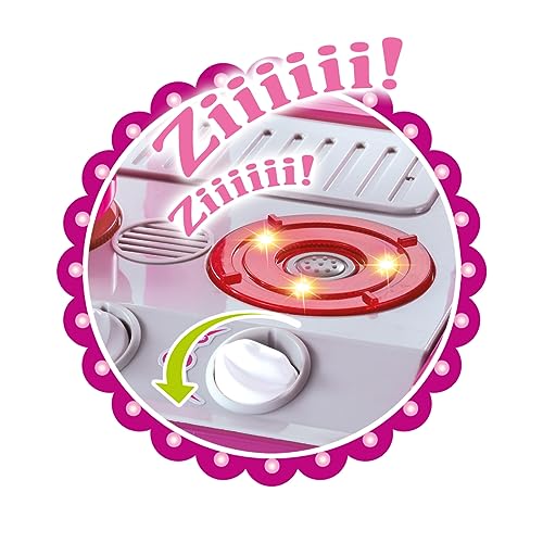 Replay Kids Cozinha Infantil Princess Completa Pia Forno e Fogão Com Acessórios Coloridos Efeitos de