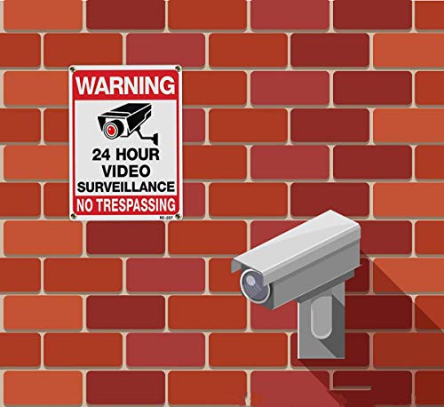 Dxyizus Signs 207 Warning Security Cameras In Use 24 Hour Video Surveillance Sign 10X14 Aluminum Uv Ink Printed,Durable/Weatherproof Up To 7 Years Outdoor For House And Business  thumb #6